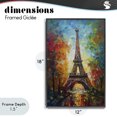 thumbnail image 4 of Stupell Industries Modern Colorful Reflection at Eiffel Tower Black Framed Giclee Art, 12 x 18, by Creative Studio, 4 of 8