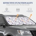 thumbnail image 4 of Wukai Lavender Bicycle Print Windshield Sun Shade, Car Front Window Shades Sunshade Cover Sun Visor Shield Block Automotive Interior Protector Blocks UV Rays-Medium, 4 of 6