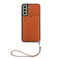 thumbnail image 1 of Allytech Wallet Case for Samsung Galaxy S21 FE 6.4 inch,Luxury Shockproof PU Leather Flip Card Slots Holder with Detachable Wrist Strap Slim Cover.For Samsung Galaxy S21 FE,Brown, 1 of 6