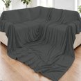 thumbnail image 4 of Fleece Throw Blanket for Couch, Super Soft Cozy Blankets, 59.06x47.24" Dark Gray Blanket Lightweight Fuzzy Comfy Flannel Blanket Warm Plush for Sofa Bed Decor, 4 of 9