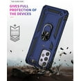 thumbnail image 4 of Case for Galaxy A33 5G Case Full-Body Military Grade Phone Cover with Finger Ring Holder Kickstand Dual Layer Shockproof Protective Shell for Samsung Galaxy A33 5G 6.4" Blue, 4 of 12