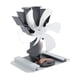 thumbnail image 3 of Estufa con ventilador de calor de 6 aspas, ventiladores para hogar, ventilador térmico autogenerador con tablero de aislamiento, termómetro plateado, 3 of 10