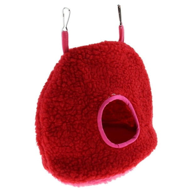 Parrot Nest Plush Warm Winter Hamaca colgante Pet Bird Round Columpio Cama Cueva rojo Gloria Hamaca triangular Bird Parrot