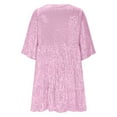 thumbnail image 6 of Xdegoge Sequin Summer Dress, Sparkly Glitter Dress Short Flowy Tiered Tunic Dress for Women Party Night Cocktail Dresses Pink M Womens Clothes Clearance Tracking My Recent Order, 6 of 8