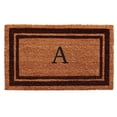 thumbnail image 1 of Calloway Mills 152982436A 24 x 36 in. Brown Border Monogram Rectangular Doormat, Natural - Letter A, 1 of 1