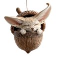 thumbnail image 1 of Adornos de animales del bosque con bellotas, colgantes de acrílico en 2D con forma de piña y animales para el árbol de Navidad, adornos navideños acogedores para la decoración del hogar, 1 of 7