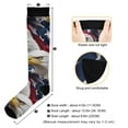 thumbnail image 3 of FORMRS Womens Knee High Socks Casual Long Thick Travel Daily Wear, 2 Pairs, American Eagle Pattern, 3 of 6