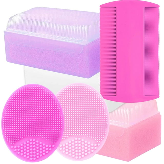 Set de tratamiento para la costra láctea Xforto para bebés (juego de 6, rosa)