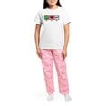 thumbnail image 4 of CafePress - Peace Love Pool Women's Light Pajamas - Women's Short Sleeve Print T-Shirt and Pants Light Cotton Pajama Set, 4 of 7