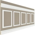 thumbnail image 5 of Ekena millwork 94 1/2"L (Adjustable 40"H to 44"H) Ashford Square Panel Traditional Wainscot Paneling Kit, 5 of 10