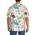thumbnail image 3 of Balery Easter Rabbit Camisa Casual de Manga Corta con Botones para Hombre, Texturizada, Estilo Cubano, para Playa, Verano-Medium, 3 of 5