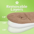 thumbnail image 3 of Elevador de talón de gel MARS WELLNESS ajustable de 3 capas con suave gamuza, 3 of 6