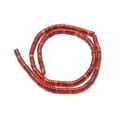 thumbnail image 2 of 2 Strand Natural Carnelian Beads Strands Dyed & Heated Flat Round/Disc 4x2mm Hole: 0.7mm 167pcs/strand 15.35 inch(39cm), 2 of 3