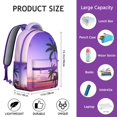 thumbnail image 6 of Hawaii Tropical Wind Palm Leaves Print Backpack: Perfect Gift for High School College Students, Durable Lightweight Laptop Daypack, Large Capacity for Campus Commute, 6 of 6
