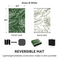 thumbnail image 4 of SIXHOME Outdoor Rug Carpet 6'x9' Waterproof Reversible Patio Rug Portable Tropical Indoor Outdoor Rug Plastic Straw Rug for RV Camping Garden Picnic Deck Backyard Modern Porch Decor Green and White, 4 of 6