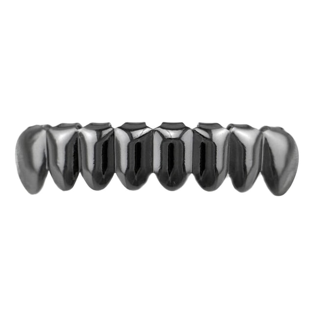 Parrillas Boca / Inferior 18K Unisex Negras - Parrillas Inferiores Negro - Parrillas inferiores Hugo Parrillas Colmillos