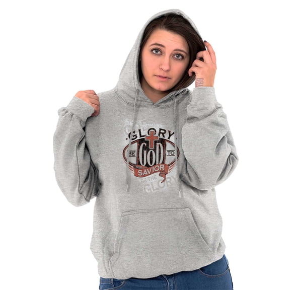 Glory Be To God Religious Faith Hoodie Sweatshirt Women Men Brisco Brands S