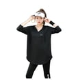 thumbnail image 3 of Women's plus size hooded sports jacket, quick dry shirt, yoga exercise running sportswear, 3 of 5