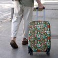 thumbnail image 3 of Multicolor Bigfoot and Text Pattern Luggage Cover Fashion Suitcase Cover Baggage Covers Fit 25-28 Inch Luggage (Go Travel), 3 of 5