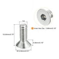thumbnail image 2 of 1/4-20x3/4" Flat Head Socket Cap Screws, 304 Stainless Steel Hex Socket Drive Fasteners Bolts 20Pack, 2 of 5