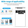 thumbnail image 2 of Rongsi 2.5 Inch SATA to USB 3.0 Tool free CLEAR External Hard Drive Enclosure [Optimized for SSD, Supports UASP SATA III], 2 of 12