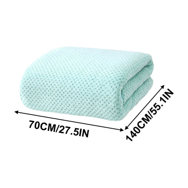 Solid Color Pineapple Reseau High Density Fleece Marginal Bath Towel Adult Solid Color Enlarged Bath Towel Thickened Marginal Towel 140x70cm