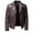 Brown, variant on XFLWAM Men's PU Leather Jacket Causal Belted Faux Leather Motorcycle Jacket Zipper Biker Coat Red M