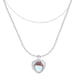 thumbnail image 1 of Collar de piedra lunar Love, piedra preciosa degradada dulce, cadena de clavícula en forma de corazón de melocotón, cadena de doble capa, cadena de hueso de serpiente con forma de corazón, 1 of 5