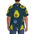 thumbnail image 5 of KLL Avocado in Space Print Men's Shirt Short Sleeve Button Down Summer Cuba Beach Shirts- 3X-Large, 5 of 7