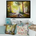 thumbnail image 3 of Designart 'Afternoon Light Through The Forest Trees' Traditional Framed Art Print, 3 of 4