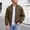 Coffee, variant on Men's Lightweight Jackets Solid Color Full Zip Jacket Fashion Stylish Spring Fall Soft Casual Jackets for Men