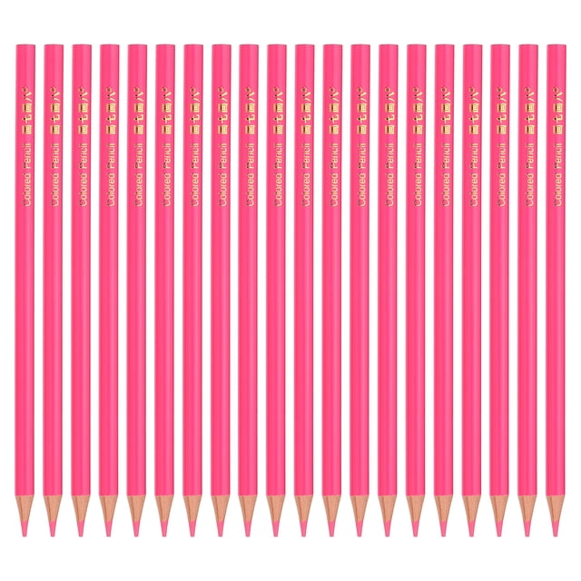 Juego de lápices de colores rosa Uxcell, 20 lápices de color al óleo de madera para artistas pintura artística