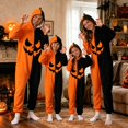 thumbnail image 4 of Curuila Halloween Adult Jumpsuit Flannel Hallowmas Pumpkin Hooded Pajamas For Women And Men Party Fashion Sleepwear Jumpsuit Size L, 4 of 7