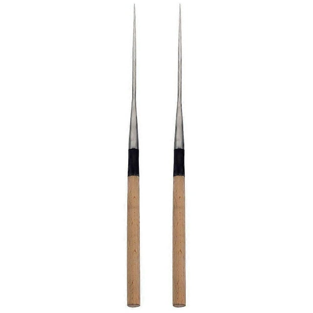 2pcs Japanese Style Sushi Chopstick Long Handle Food Chopstick Food-grade Stainless Steel Chopstick