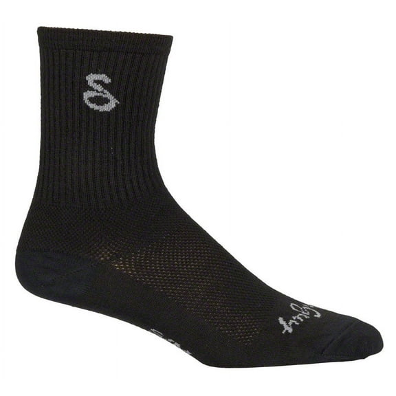 SockGuy Wool Tall Socks 6 inch Black Large X-Large TurboWool Blend Unisex