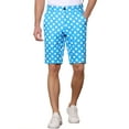 thumbnail image 1 of Pantalones cortos de hombre INSPIRE CHIC con lunares, pantalones chinos de verano para golf, frente plano, 28 azul, 1 of 6