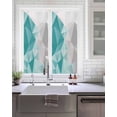 thumbnail image 2 of Window Privacy Film,Turquoise Green Grey Ombre UV Sun Blocking Window Tint Film Heat Control One Way Blackout Window Film,Geometric Gradient Marble Color Block Non Adhesive Static Cling 17.7x39.3 In, 2 of 7