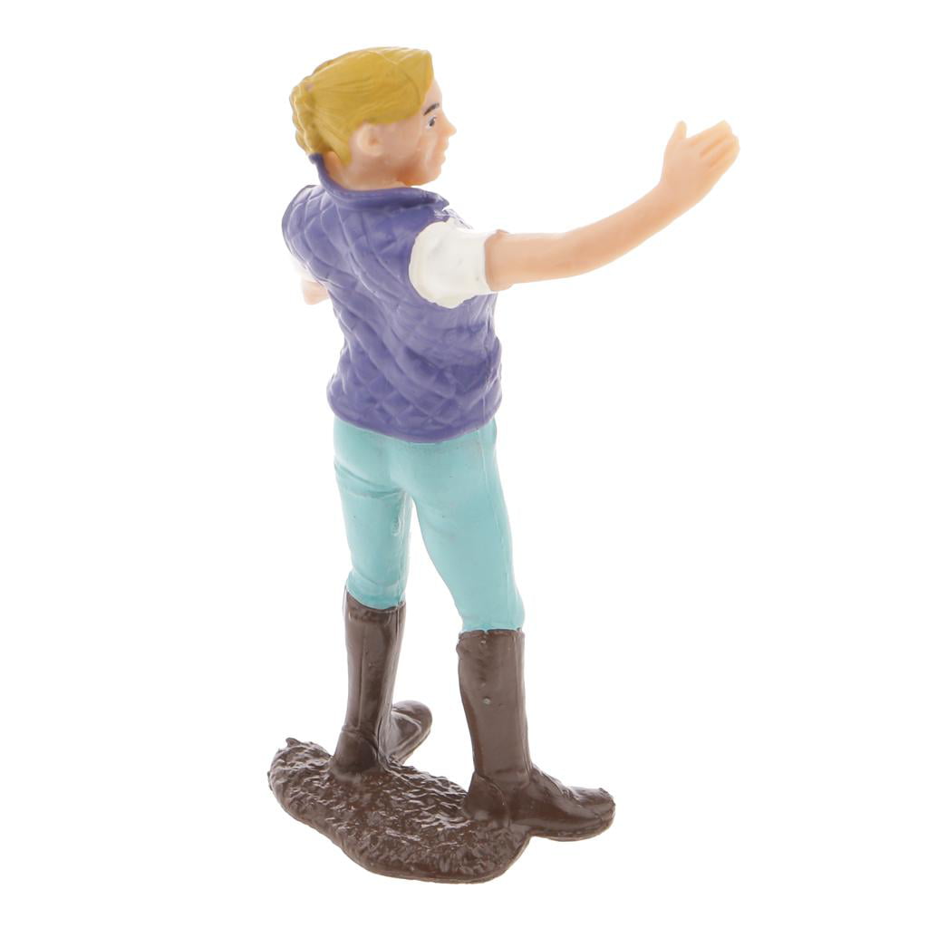 2x Lifelike Female Farmer Model Simulation Action Figures Cute Toys for Kids 