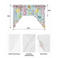 thumbnail image 5 of Happy Easter Swag Valances for Windows, Small Curtains Drapes, Spring Bunny Eggs Flower Teal Wood Grain Kitchen Window Curtains Over Sink Window Treatment Valance for Bedroom/Bathroom 56"x36", 5 of 5