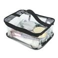 thumbnail image 3 of QIILU Cosmetic Case Bag,PVC Toiletry Bag Waterproof Transparent Bag Portable Travel Hand Carrying Storage Bag,Waterproof Storage Bag, 3 of 8