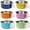 navy,blue,yellow,orange,pink,green (6 PCS), variant on Crate Dog Bowl Cat Removable Stainless Steel Food and Water Feeder Hanging Cage Bowls Coop Cup with Cleaning Set for Pet Puppy Bird Rat Guinea Pig Ferret Bunny Rabbit 2Pcs
