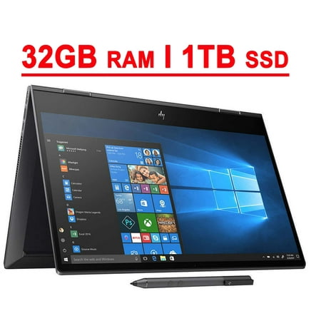 HP Envy X360 Premium 2 in 1 15 Laptop 15.6" FHD IPS Touchscreen AMD Octa-Core Ryzen 7 4700U 32GB DDR4 1TB SSD AMD Radeon Graphics Backlit Keyboard Fingerprint USB-C HDMI WIFI6 B&O Win10
