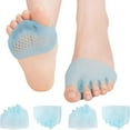 thumbnail image 5 of 2 Pairs Toe Separator, 2025 New Silicone Toe Separators for Women, Metatarsal Pads, Soft & Breathable Metatarsal Cushion, Toe Straightener & Spacer for Women & Men, Blue, 5 of 6