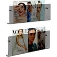 thumbnail image 1 of JOTNGDJBN 2 Pack Acrylic Magazine Holder,Clear Wall Mounted Magazine Rack Floating Bookshelf for Office, Living Room, Waiting Room Vinyl Record,Book Display Rack,(Black, 17 Inch), 1 of 6