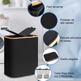 thumbnail image 2 of Cesto para Ropa Sucia, Cesta de Lavandería Dividida Plegable de Gran Capacidad con Bolsa Extraíble Tapa para Lavar, Para Baños Sala de Estar, Dormitorio y Lavandería (Negro), 2 of 7
