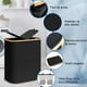 thumbnail image 2 of Cesto para Ropa Sucia, Cesta de Lavandería Dividida Plegable de Gran Capacidad con Bolsa Extraíble Tapa para Lavar, Para Baños Sala de Estar, Dormitorio y Lavandería (Negro), 2 of 7