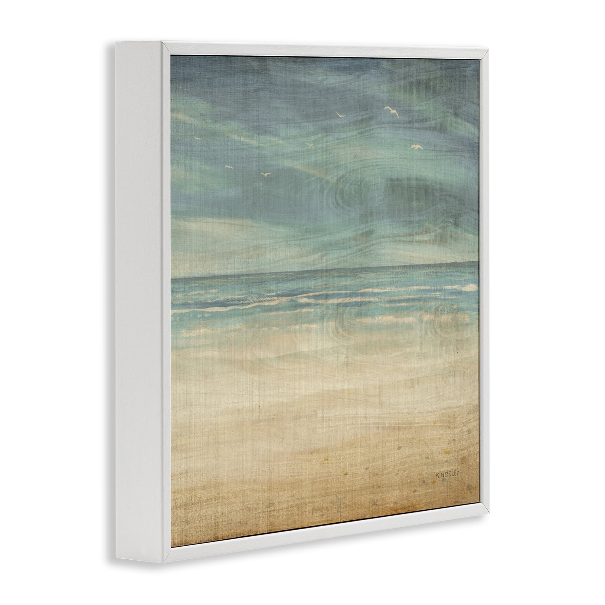Stupell Industries Moody Coastal Days White Framed Giclee Art, design by Dan Meneely