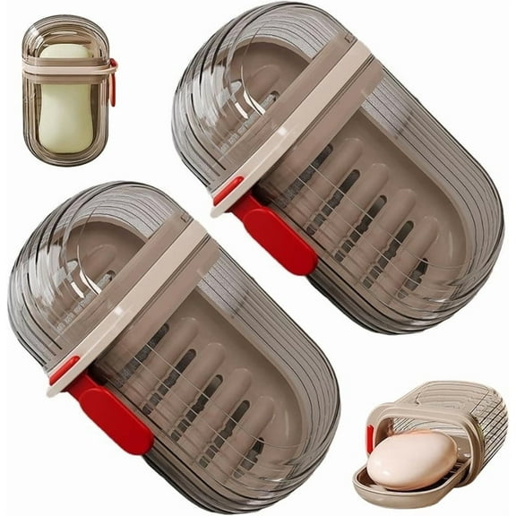 BTideas Travel Soap Case,2Pack Leakproof Soap Container with Lid for Travel, Bathroom, Shower
