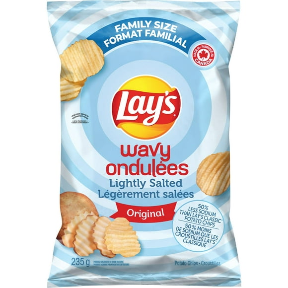 Wavy Lay's Lightly Salted potato chips, 235g