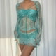 thumbnail image 1 of Juego De 3 Piezas De Ganchillo Sujetador de mujer Top Cardigan Mini falda Estilo Y2k con cordones Traje de playa (Azul lago S) Cgtredaw Para estrenar, 1 of 1